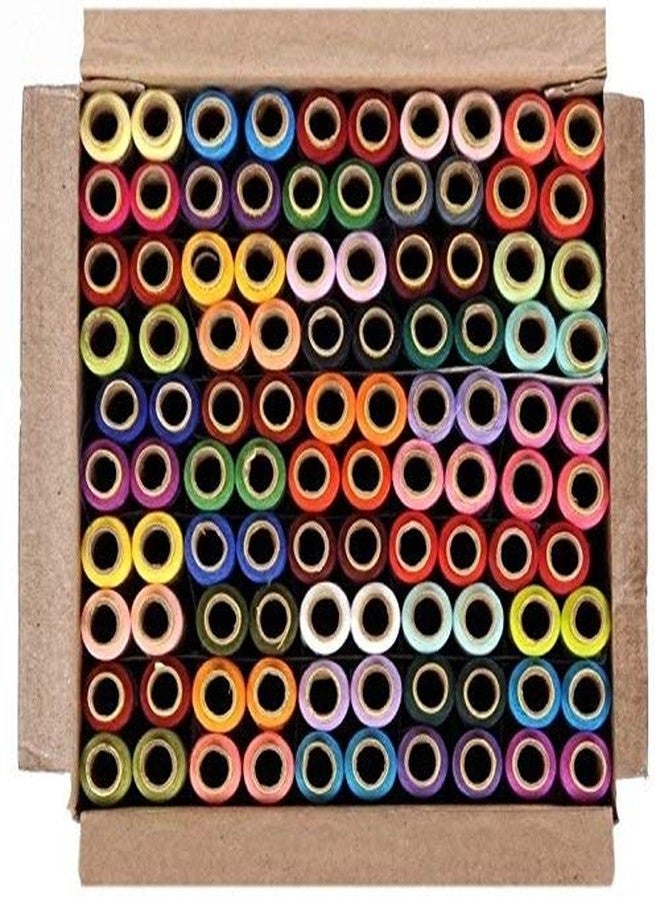 RSP Quality bit Polyester Multi 100 Thread Spools (25 Shades, Each 4 In No.) Assorted Set, 600 G - Image 1